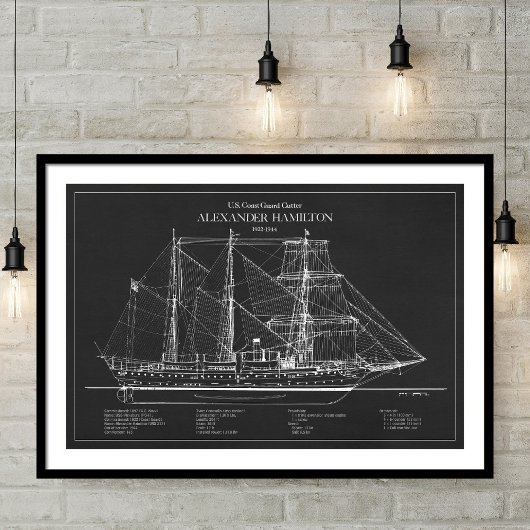 USCGC Alexander Hamilton wix-272 - ABD Poster
