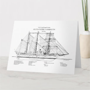 USCGC Alexander Hamilton wix-272 - SBD Dankeskarte