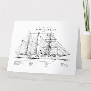 USCGC Alexander Hamilton wix-272 - SBD Dankeskarte