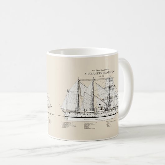 USCGC Alexander Hamilton wix-272 - SBD Kaffeetasse (VorderseiteRechts)