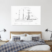 USCGC Alexander Hamilton wix-272 - SBD Leinwanddruck (Insitu (Schlafzimmer))
