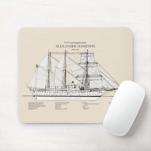 USCGC Alexander Hamilton wix-272 - SBD Mousepad (Mit Mouse)