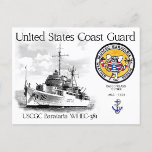 USCGC BARATARIA WHEC-381 CUTTER POSTKARTE