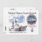 USCGC BOUTWELL WHEC-719 CUTTER POSTKARTE (Vorne/Hinten)