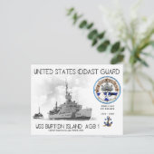 USCGC Burton Island WAGB-283 Ice Breaker Postkarte (Stehend Vorderseite)