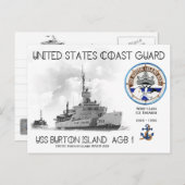 USCGC Burton Island WAGB-283 Ice Breaker Postkarte (Vorne/Hinten)
