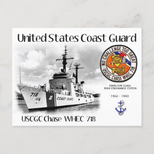 USCGC CHASE WHEC 718 CUTTER POSTKARTE