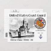 USCGC CHASE WHEC 718 CUTTER POSTKARTE (Vorne/Hinten)