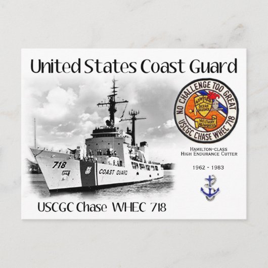 USCGC CHASE WHEC 718 CUTTER POSTKARTE (Vorderseite)