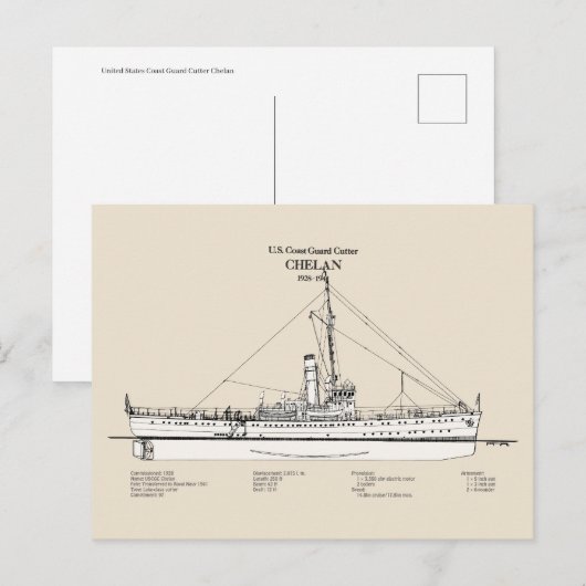 USCGC Chelan - SBD Postkarte (Vorne/Hinten)