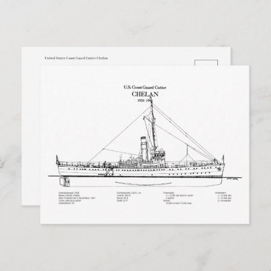 USCGC Chelan - SBD Postkarte (Vorne/Hinten)