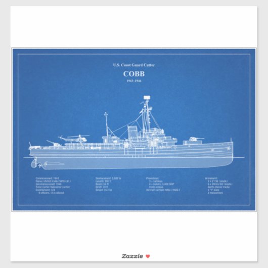 USCGC Cobb wpg-181 - ABD Aufkleber (Blatt)