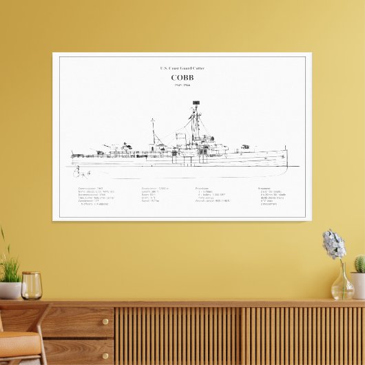 USCGC Cobb wpg-181 - BD Leinwanddruck (Insitu (Wohnzimmer))