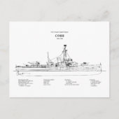 USCGC Cobb wpg-181 - BD Postkarte (Vorderseite)