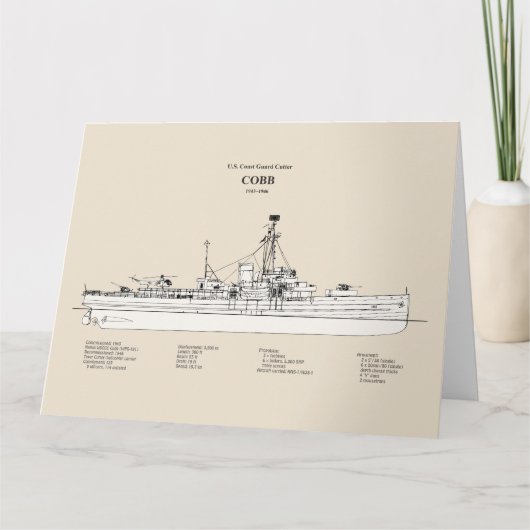 USCGC Cobb wpg-181 - SBD Dankeskarte (Vorderseite)
