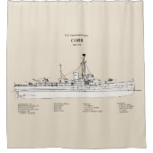 USCGC Cobb wpg-181 - SBD Duschvorhang (Vorderseite)