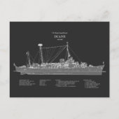 USCGC Duane wpg-33 - PD Postkarte (Vorderseite)