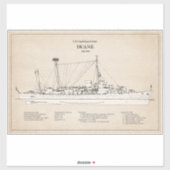 USCGC Duane wpg-33 - SBD Aufkleber (Blatt)