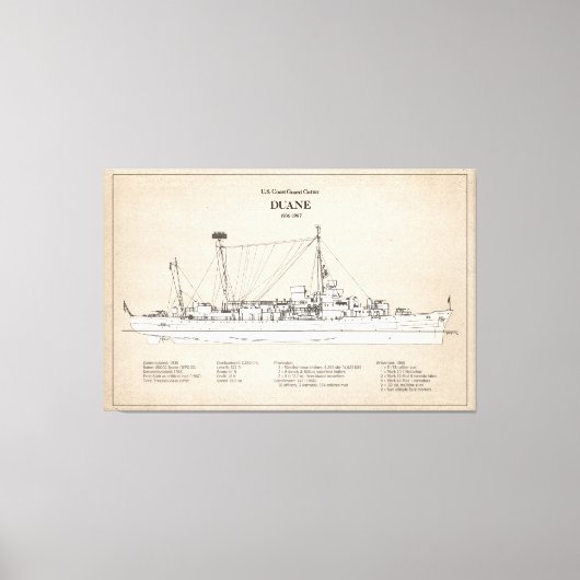 USCGC Duane wpg-33 - SBD Leinwanddruck (Vorderseite)