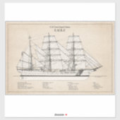 USCGC Eagle wix-327 - SBD Aufkleber (Blatt)