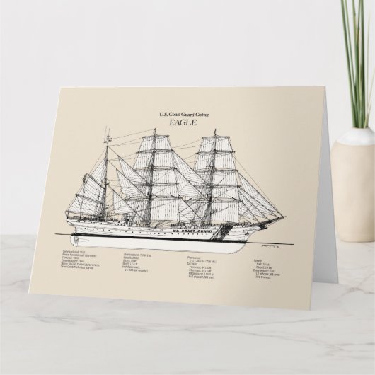 USCGC Eagle wix-327 - SBD Dankeskarte (Vorderseite)