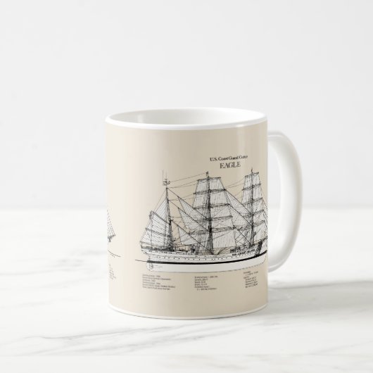 USCGC Eagle wix-327 - SBD Kaffeetasse (VorderseiteRechts)