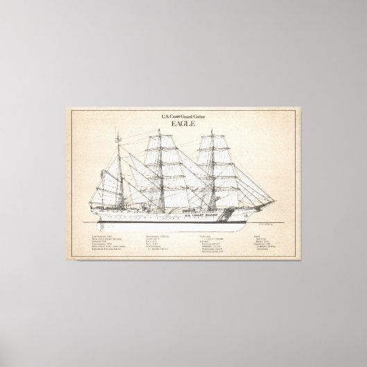 USCGC Eagle wix-327 - SBD Leinwanddruck (Vorderseite)
