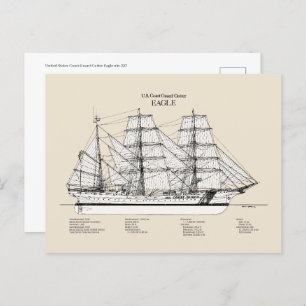 USCGC Eagle wix-327 - SBD Postkarte