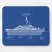 USCGC Eastwind Waggb-279 - ABD Mousepad (Vorne)
