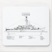 USCGC Eastwind Waggb-279 - BD Mousepad (Vorne)