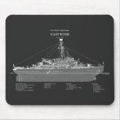 USCGC Eastwind Waggb-279 - PD Mousepad (Vorne)