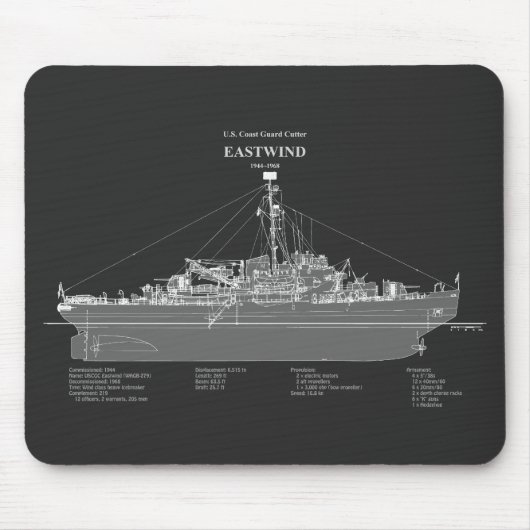 USCGC Eastwind Waggb-279 - PD Mousepad (Vorne)