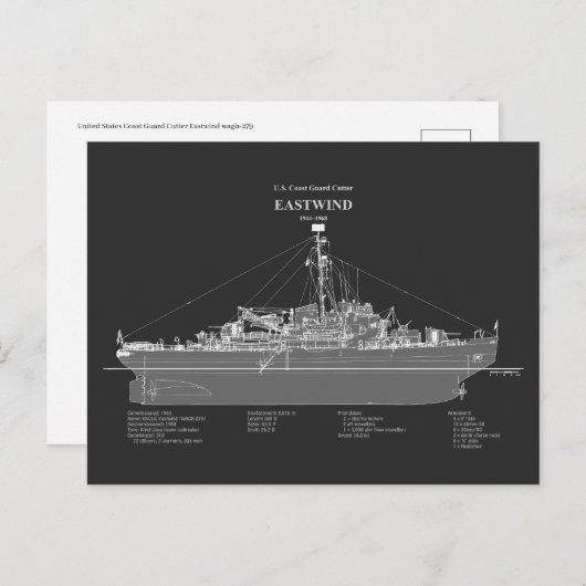 USCGC Eastwind Waggb-279 - PD Postkarte (Vorne/Hinten)