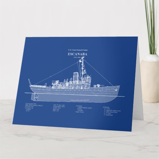 USCGC Escanaba wpc-77 - ABD Dankeskarte (Vorderseite)