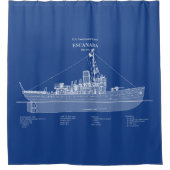 USCGC Escanaba wpc-77 - ABD Duschvorhang (Vorderseite)
