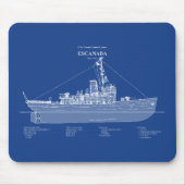 USCGC Escanaba wpc-77 - ABD Mousepad (Vorne)