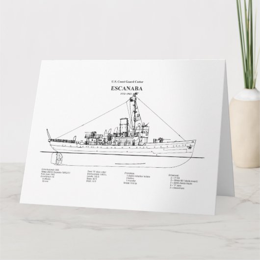USCGC Escanaba wpc-77 - BD Dankeskarte (Vorderseite)