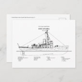 USCGC Escanaba wpc-77 - BD Postkarte (Vorne/Hinten)