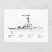 USCGC Escanaba wpc-77 - BD Postkarte (Vorderseite)