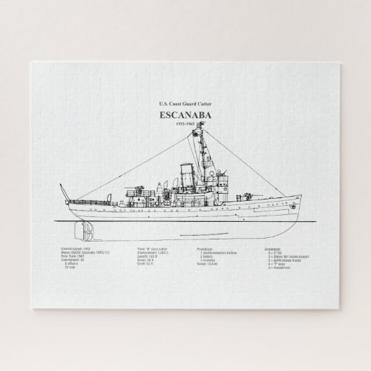 USCGC Escanaba wpc-77 - BD Puzzle (Horizontal)