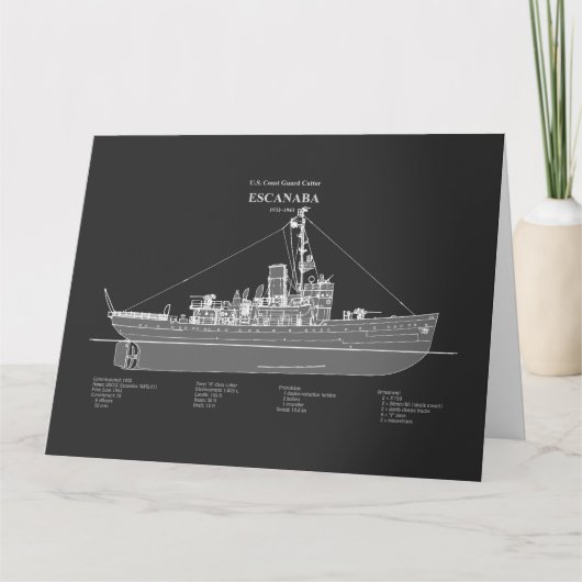USCGC Escanaba wpc-77 - PD Dankeskarte (Vorderseite)