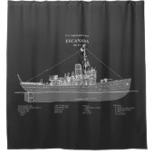 USCGC Escanaba wpc-77 - PD Duschvorhang (Vorderseite)