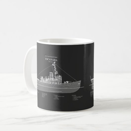 USCGC Escanaba wpc-77 - PD Kaffeetasse (Vorderseite Links)