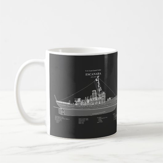 USCGC Escanaba wpc-77 - PD Kaffeetasse (Links)
