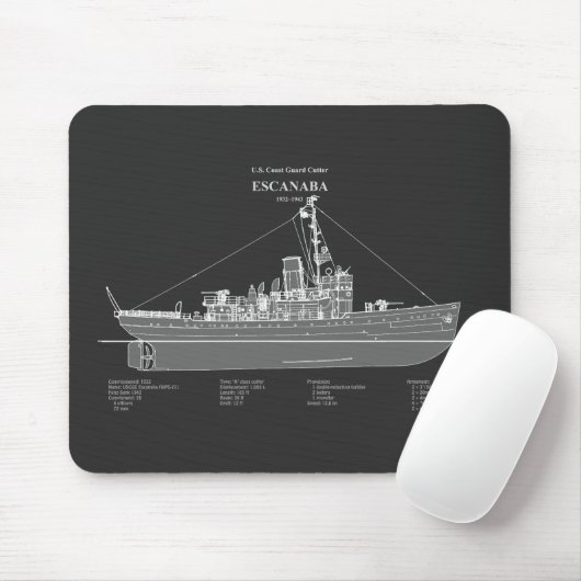 USCGC Escanaba wpc-77 - PD Mousepad (Mit Mouse)