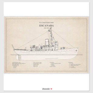 USCGC Escanaba wpc-77 - SBD Aufkleber