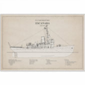 USCGC Escanaba wpc-77 - SBD Aufkleber (Vorderseite)