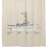 USCGC Escanaba wpc-77 - SBD Duschvorhang (Vorderseite)