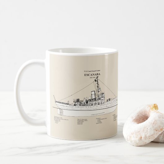 USCGC Escanaba wpc-77 - SBD Kaffeetasse (Mit Donut)