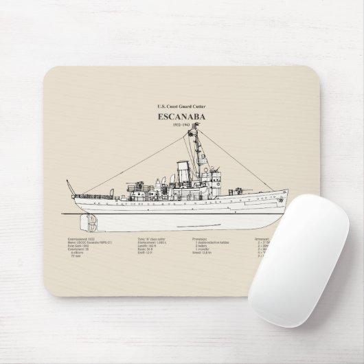 USCGC Escanaba wpc-77 - SBD Mousepad (Mit Mouse)